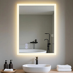 ZMH Miroir de Salle de Bain Moderne avec Éclairage LED et Intensité Variable