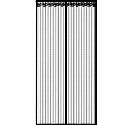 INF Moustiquaire pour Porte Fermeture Magnétique - Noir