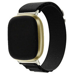 INF Bracelet Fitbit Versa 3 - Nylon Noir Bracelet en nylon résistant - Facile à remplacer - Compatible Fitbit Versa 3