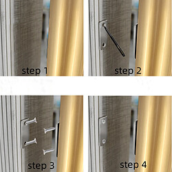 INF Serrure magnétique invisible en acier inoxydable - Lot de 2