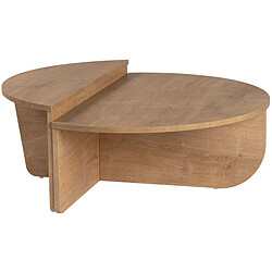 Hanah Home Table basse Podium - Chêne miel