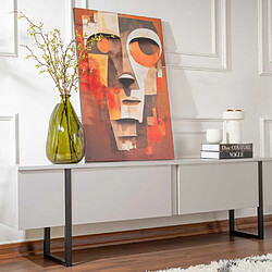 Hanah home Meuble TV luxe - Gris