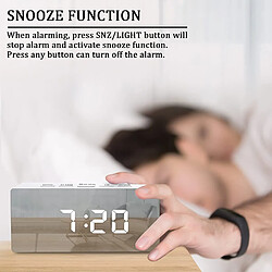 Avis INF Réveil numérique LED miroir - Blanc