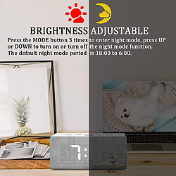 Acheter INF Réveil numérique LED miroir - Blanc