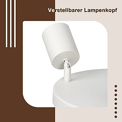 ZMH Plafonnier rond à 3 spots GU10 orientables 350° pour chambre à coucher - Éclairage moderne et flexible