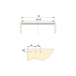 Acheter Emuca Kit de 4 profils transversaux pour meubles de cuisine Albeam