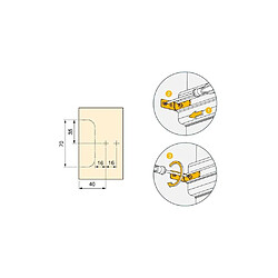 Avis Emuca Kit de 2 profils centraux pour meubles de cuisine Gola