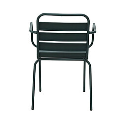 Mes chaises de jardin métal lot de 2 - Vert sapin pas cher