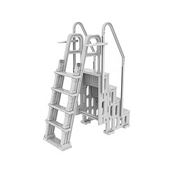 Habitat Et Jardin Escalier double piscine Mario avec système de sécurité enfant