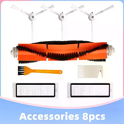 Accessoires Pour Xiaomi Roborock S50/S55 Kit brosses 3 bras et filtre Hepa pour S50, S51, S55