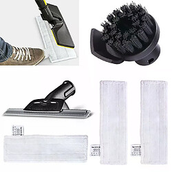Kit de nettoyage pour nettoyeurs vapeur Karcher SC Kit d’accessoires pour nettoyeur vapeur Karcher SC – buse vitres, brosse ronde avec grattoir, tampons microfibre – compatible SC1 à SC7 et anciennes séries