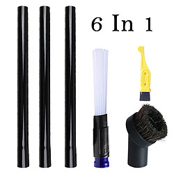 Kit d’aspirateur universel avec brosse et tuyau Accessoire pour aspirateur traîneau – Compatible embout standard 32 mm – Brosse à poils et tubes flexibles – Idéal meubles, voiture, claviers, rideaux