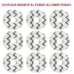 Serpillière pour robot Ecovacs Deebot X1 Accessoire pour aspirateur robot Deebot X1 - Chiffon microfibre lavable - Forte absorption - Réutilisable - Compatible X1 Turbo/Omni