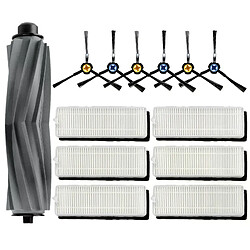 Kit brosses et filtres pour aspirateur robot Ilife A9s/A7 Accessoires pour aspirateur robot Ilife A9s/A7 - brosse principale, brosses latérales, filtre HEPA - entretien facile - aide à réduire poussières et allergènes