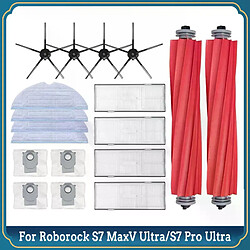 Kit filtres HEPA et brosses pour Roborock S7 MaxV/S7 Pro Ultra