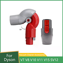 Adaptateur pour aspirateur Dyson V7 à V15 Adaptateur d’accessoire pour aspirateur balai - Compatible V7/V8/V10/V11/V15 - Connexion à dégagement rapide - Plastique robuste - Installation simple