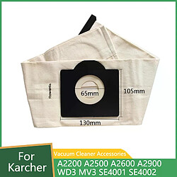 Sacs aspirateur pour Karcher WD3 Sacs pour aspirateur avec sac - Compatibles WD3/MV1 et séries A/SE/NT - Tissu lavable - Réf. 6.959-130 - Lot de 4