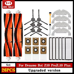Accessoires pour Dreame Bot Z10 Pro/L10 Plus Pièces de rechange - Compatible Xiaomi Dreame - Filtres, brosses et vadrouille