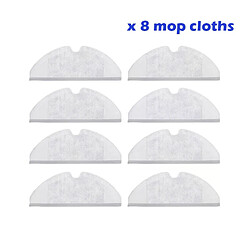 Serpillères microfibre pour Xiaomi Roborock S50/S51 - 8 pièces Accessoires pour robot aspirateur – Chiffons de nettoyage lavables – Microfibre douce – Compatible Xiaomi Roborock S50/S51 – Installation facile – Réutilisables – Entretien des sols
