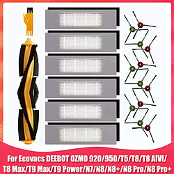 Kit brosses et filtres pour Ecovacs Deebot OZMO 920-950-T8-T9