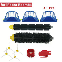 Kit brosses et filtres pour Roomba série 600 Kit accessoires aspirateur Roomba 600 - brosse principale et latérale - filtre HEPA - lavable et réutilisable - compatible modèles 600/601/610/620/630/650/660/680