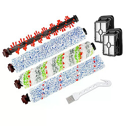 Rouleau de brosse compatible Bissell CrossWave Accessoire pour aspirateur balai CrossWave - Brosse ABS et flanelle - Filtration HEPA H12 - Capture poussières, poils et allergènes - Réf. remplaçante 1934