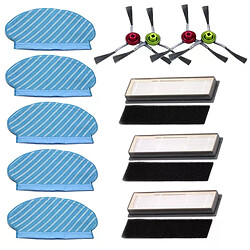 Kit d’entretien pour Ecovacs Deebot OZMO 920/950 Accessoires pour aspirateur robot - Filtres HEPA, brosses latérales, lingettes de lavage - Compatibilité OZMO 920/950 - Remplacement facile