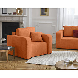 Bestmobilier Fauteuil Miro en velours - Rouille