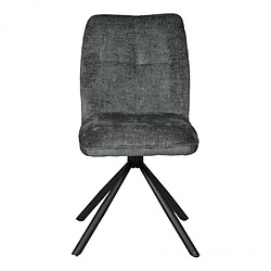 Le Quai Des Affaires Lot de 4 chaises pivotantes de salle à manger CORTINA / Gris foncé