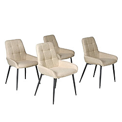 Le Quai Des Affaires Lot de 4 chaises de salle à manger ARTY/ Beige