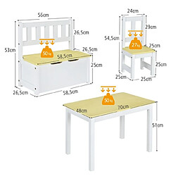 Acheter Helloshop26 Ensemble table enfant - Naturel