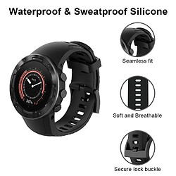 INF Bracelet silicone Suunto 5 - Noir pas cher