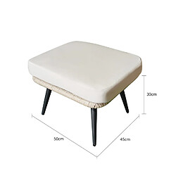 Avis Concept Usine Repose-pieds extérieur avec coussin beige BELLAVISTA