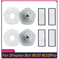 Kit accessoires aspirateur robot Dreame W10 / W10 Pro Accessoires pour aspirateur robot Dreame W10/W10 Pro - filtres HEPA lavables - patins de nettoyage - supports de vadrouille - matériau plastique durable