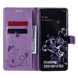 Acheter Étui FOXDOCK Samsung Galaxy S20 Ultra - Cuir PU Violet