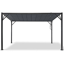 Acheter Idmarket Pergola 3x4 M lames orientables gris