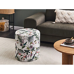 Beliani Pouf en velours multicolore LOVETT