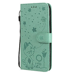 Samsung Galaxy A10/M10 Étui Slim FOXDOCK - Vert Étui en cuir PU - Emplacements pour cartes - Découpes précises - Design fin - Vert