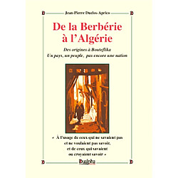 De la Berbérie à l'Algérie - Occasion