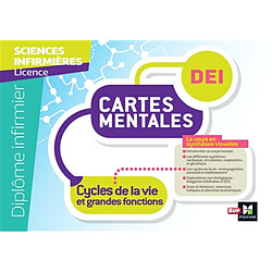 Cycles de la vie et grandes fonctions UE 2.2 : cartes mentales : diplôme infirmier IFSI, licence - Occasion