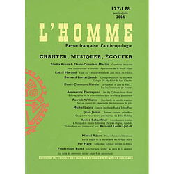 Homme (L'), n° 177-178. Chanter, musiquer, écouter - Occasion