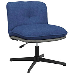 VidaXL Chaise de bureau pivotante bleu