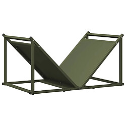 vidaXL Portant de bois chauffage vert olive 70x43x34,5 cm