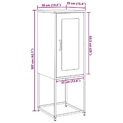 Vidaxl Buffet 36x39x107 cm - Rose pas cher