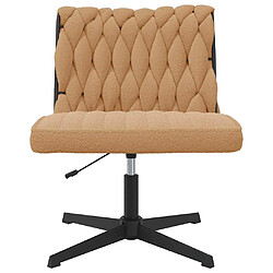 Acheter vidaXL Chaise Pivotante de Bureau Beige Bouclé