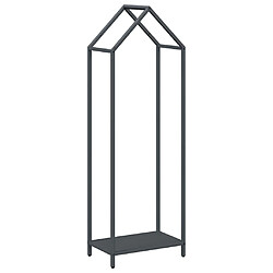 vidaXL Portant de bois chauffage anthracite 40x25x120 cm