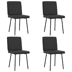 vidaXL Chaises à manger lot de 4 noir similicuir