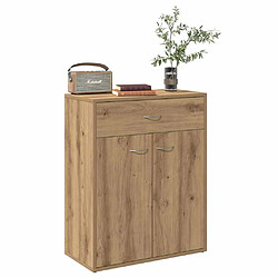 vidaXL Buffet chêne artisanal 60x30x75 cm bois d'ingénierie