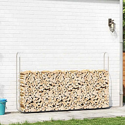 Avis vidaXL Portant de bois de chauffage - Galvanisé - 250x25x150 cm