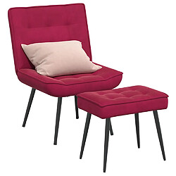 Avis vidaXL Chaise de relaxation avec Tabouret Bordeaux